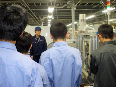 松本工業高等学校 生徒２４名工場見学